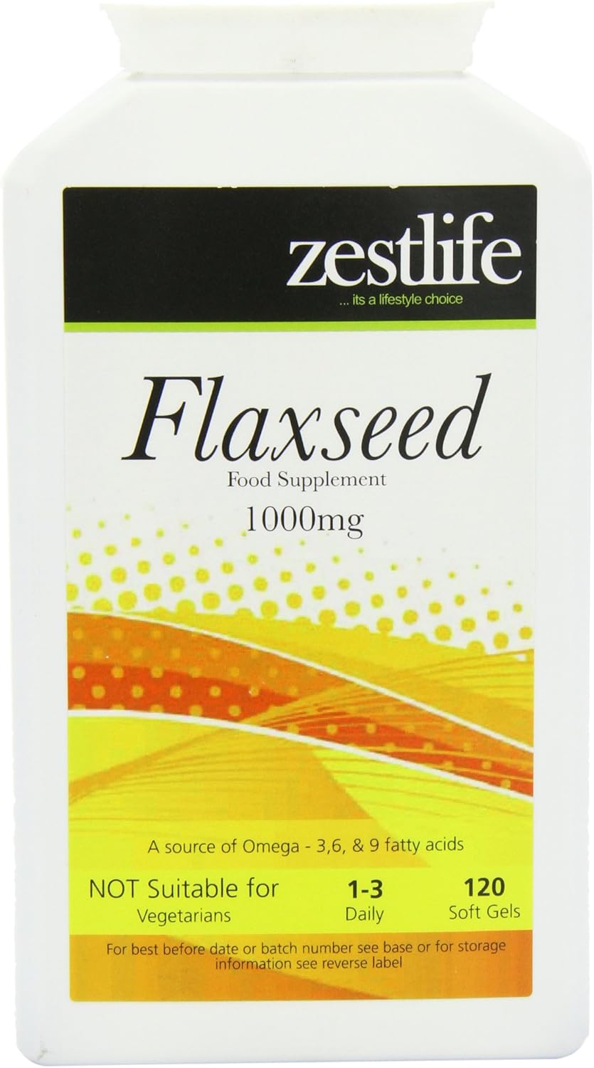 Zestlife 1000mg Flaxseed Oil Capsules Pack of 120