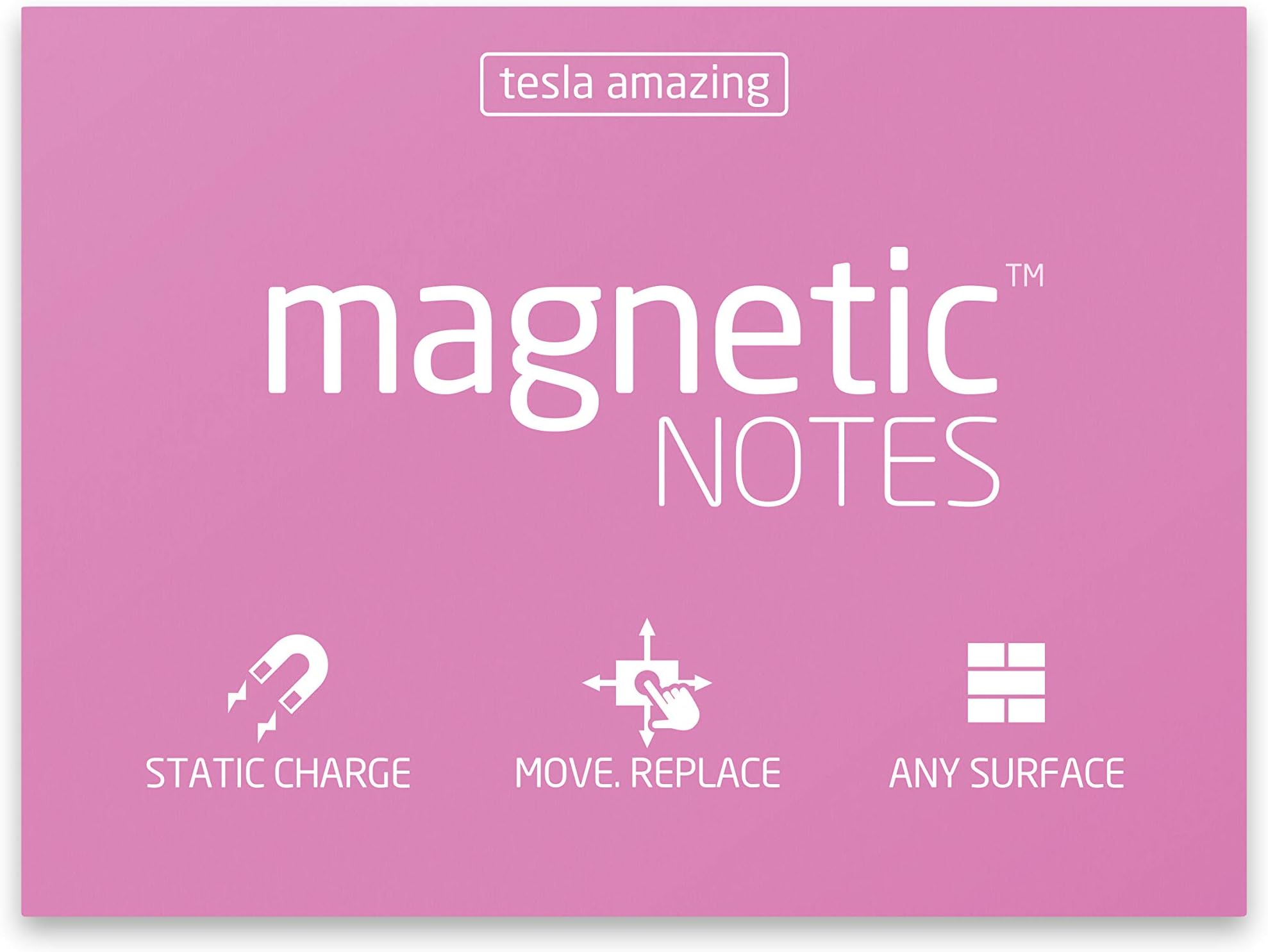 Tesla Amazing M Size Magnetic Notes - Pink
