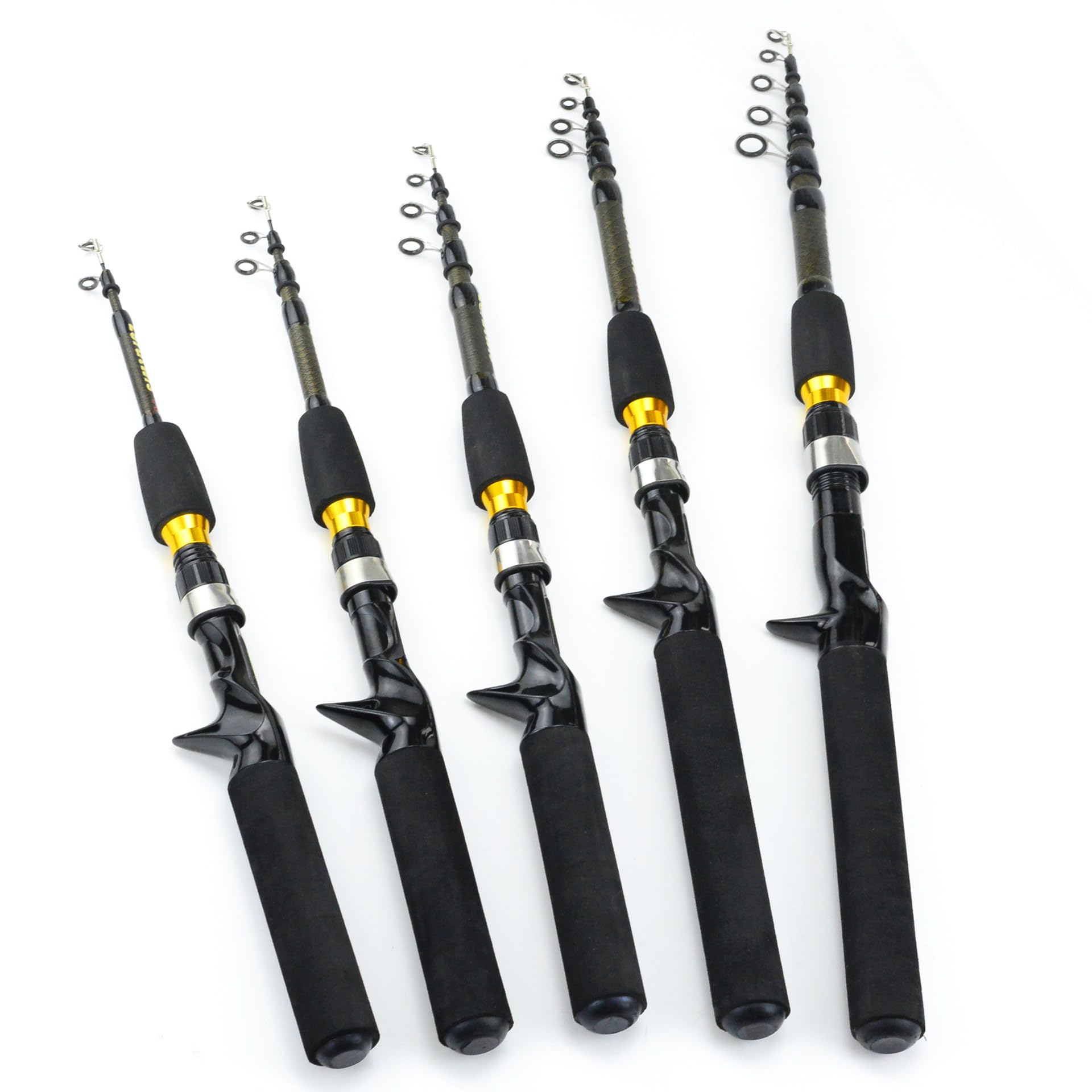 Lerutwis Casting-165 0.9-2.1M Carbon Telescopic Fishing Rods Ice Rod Portable Travel Casting Pole Lure Fish Tackle Multi Functiona Sea Rod(Casting-165)
