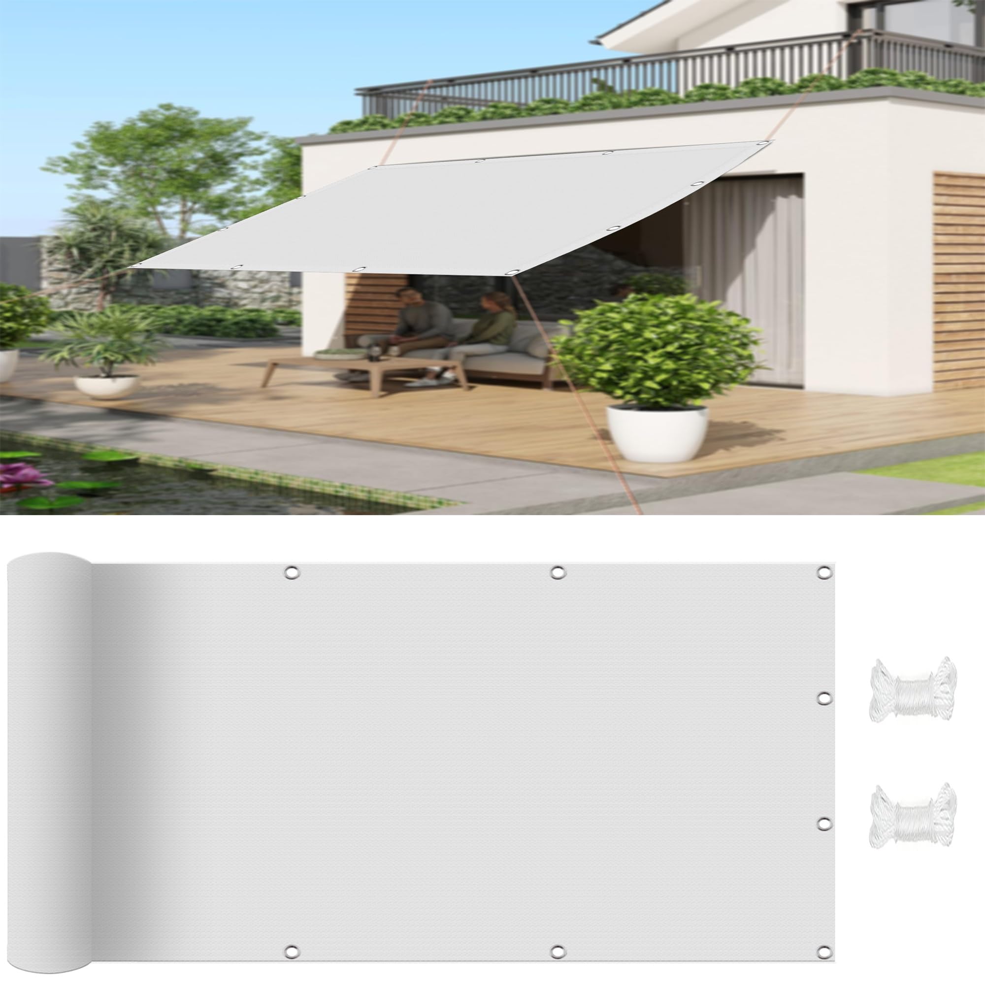 Amazon.co.jp: 遮光ネット 日よけ シェード 2.3 x 5.5 m 紫外線95