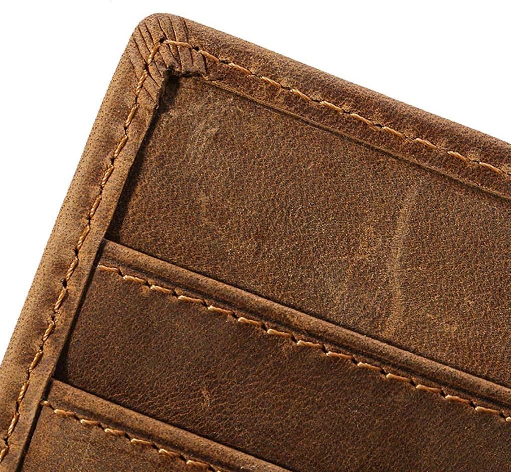 Cowhide Cellphone Clutch, Men's Clutch Men’s Bag Organiser Clutch Wallet Multi-Functional Zip Around Purse Long
