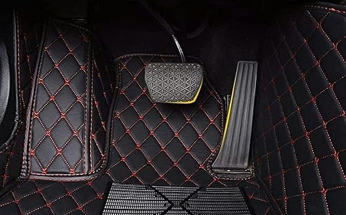 Miniatura 4 de Tapete de coche apto para Lexus NX200t NX300 NX300h NX350 NX350h NX350 NX450h+ Alfombrillas de cuero impermeables (negro) (alfombrilla negra, línea