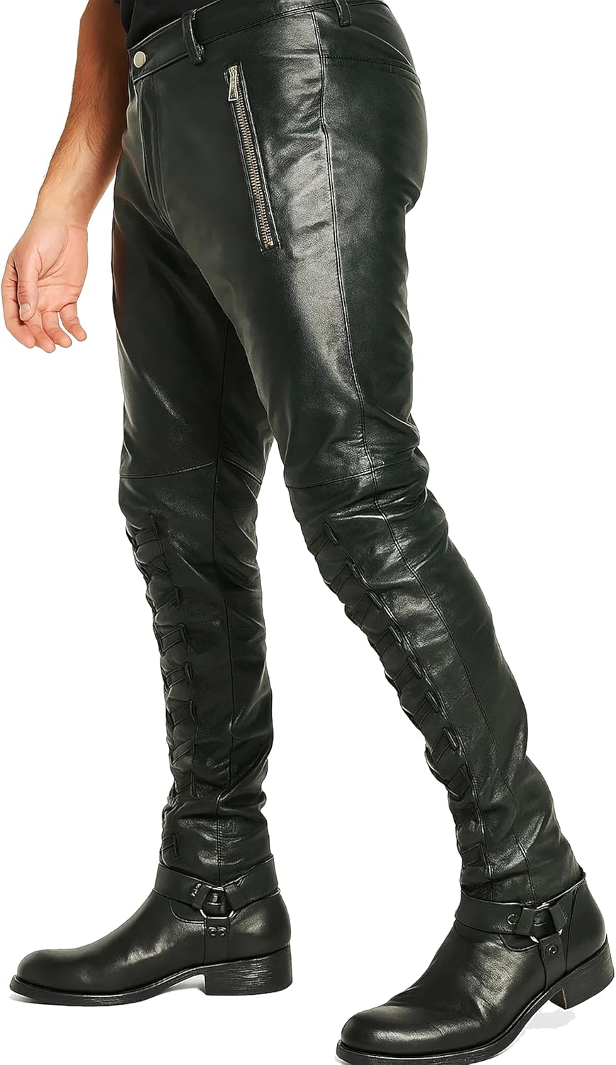 Men's Superhero Inspired Leather Biker Jackets - Iconic Slim Fit Motorcycle Iconic Cosplay Costume Outfits Coats
