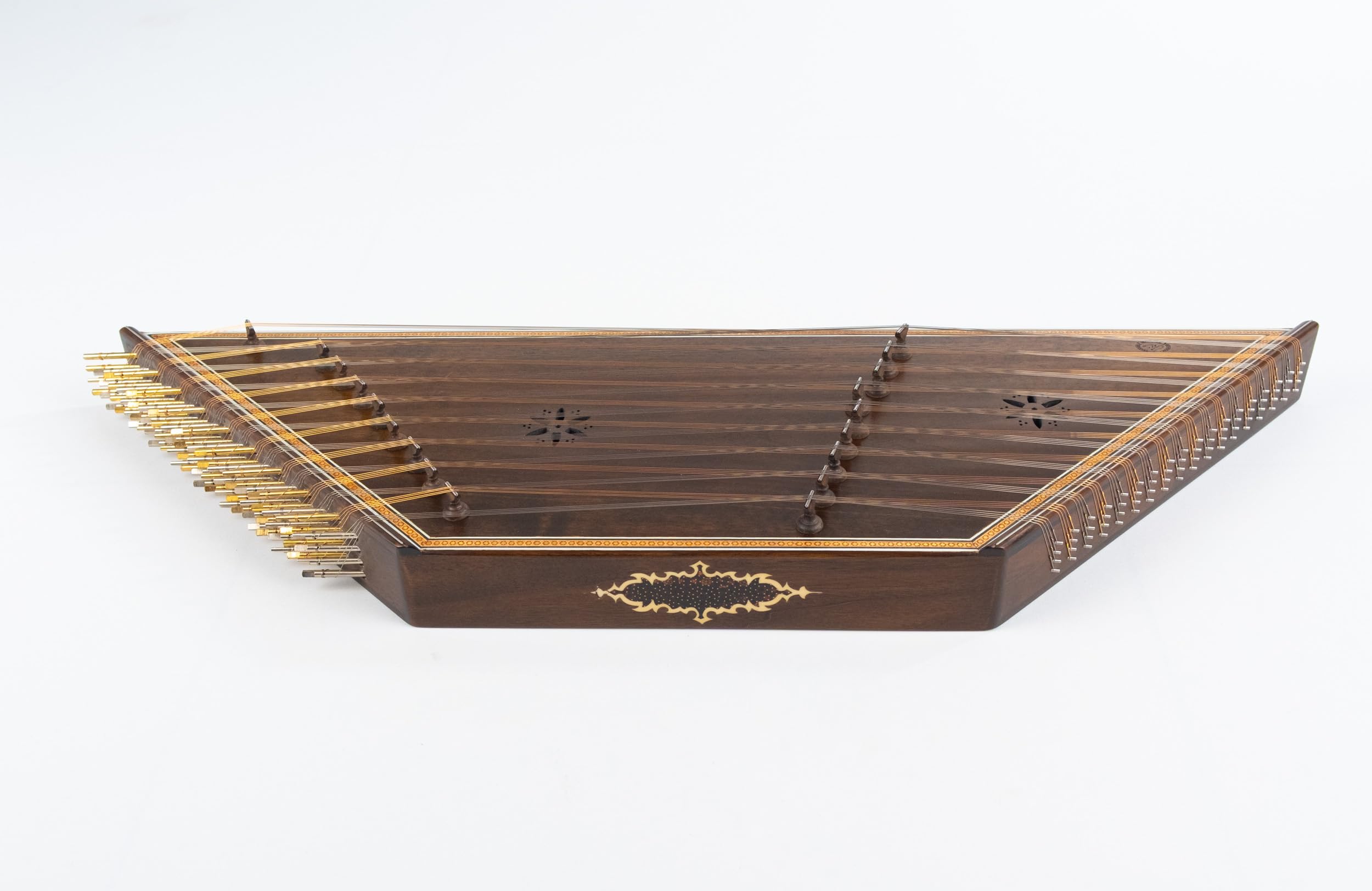 Sadeghi Santur 9 Kharak Bridge Goldar with Hard case, Wrench, strings & mezrabs Made of walnut wood