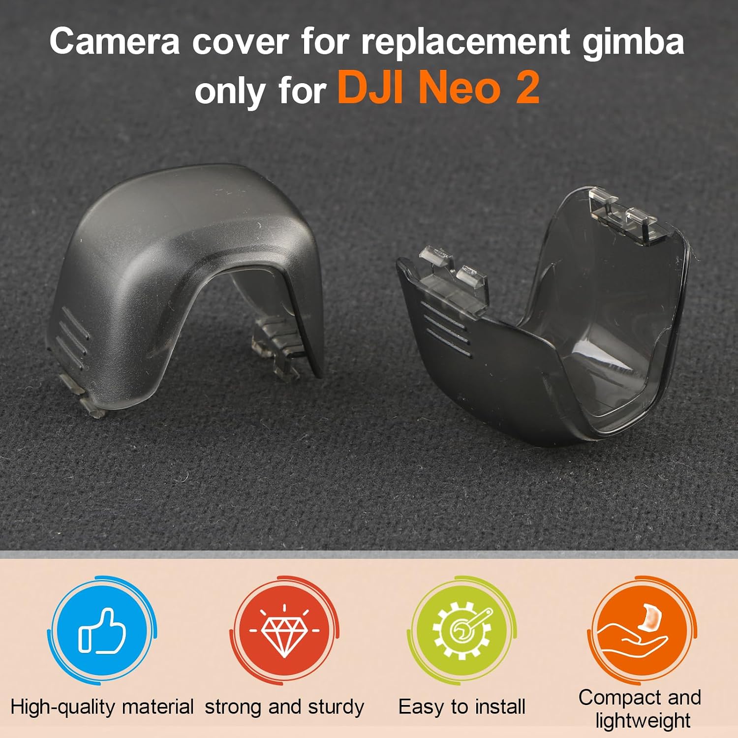 2PCS for DJI Neo 2 Gimbal Camera Protector Lens Dustproof Replacemen image 2