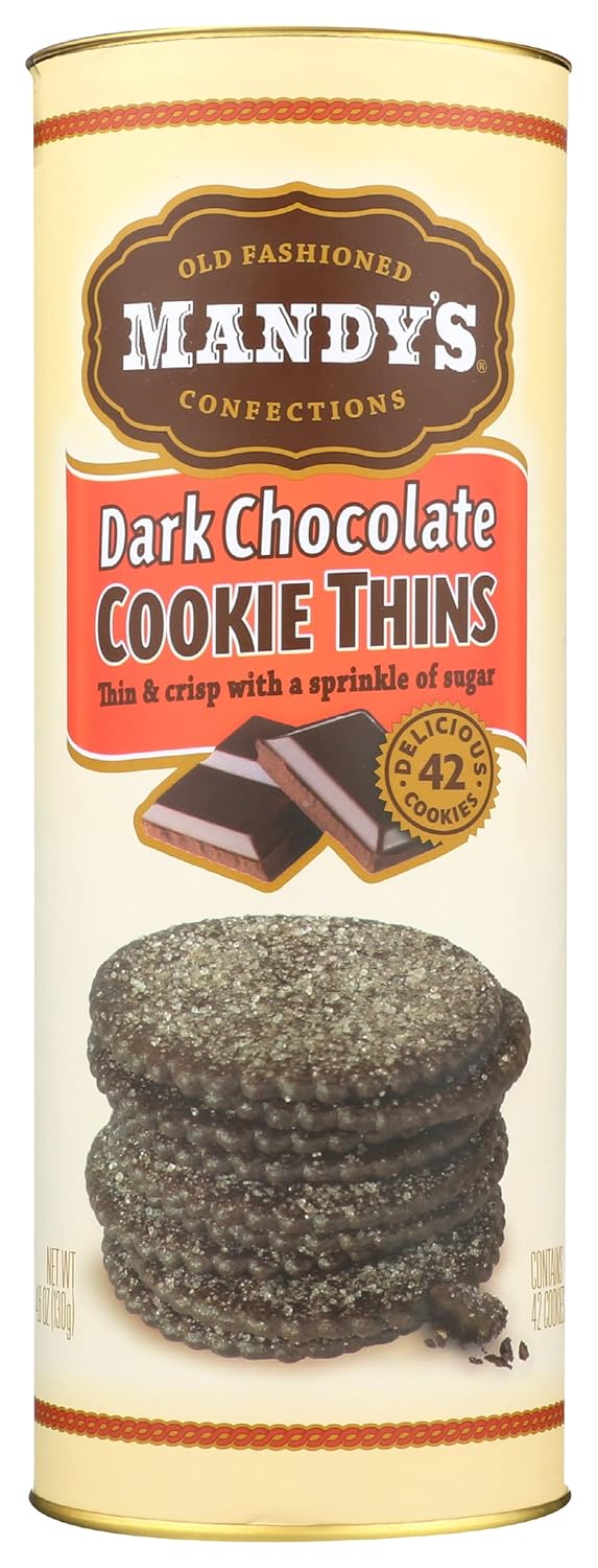 MANDYS Cookie Thins Dark Chocolate, 4.6 OZ