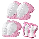 Juego de Equipo de Protección para Niños, Codilleras Coderas Muñequeras 6 Pcs para Múltiples Deportes, Patines en Línea,Skate e Bicicleta (Pequeño para Niños de 15 a 40 kg)