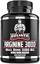DR. EMIL NUTRITION Goliath Arginine 3000 - High-Dose Nitric Oxide Booster - Supports Blood Flow, Muscle Growth & Endurance - Workout Pump & Circulation Support - 90 Tablets