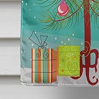 Vista 1276 de Caroline's Treasures BB4243GF Bandera de jardín con texto en inglés «Merry Christmas» con texto en inglés «Merry Christmas», bandera decorativa