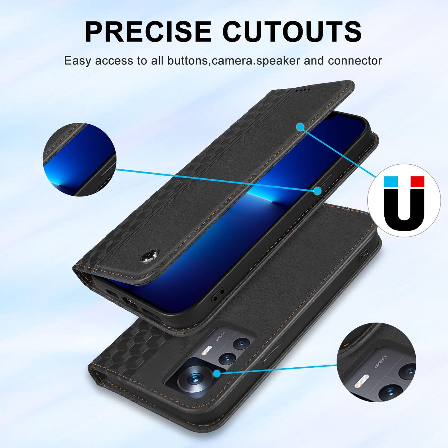 SLWYF Cover per Xiaomi 12T/Xiaomi 12T Pro con [2 Pezzi] Pellicola Vetro