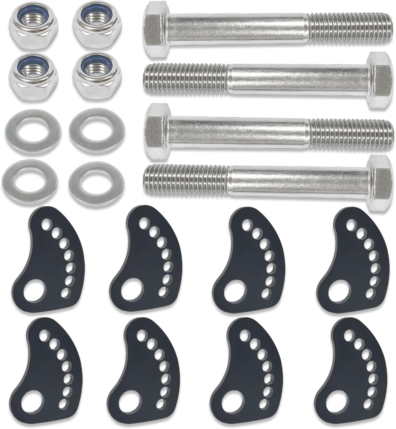 Upper Control Arm Alignment Cam Bolt Kit for Chevy Silverado GMC Sierra 1500 2500 3500 2WD 4WD 1999-2019, 4 Pack Alignment Caster/Camber Hardware Kit