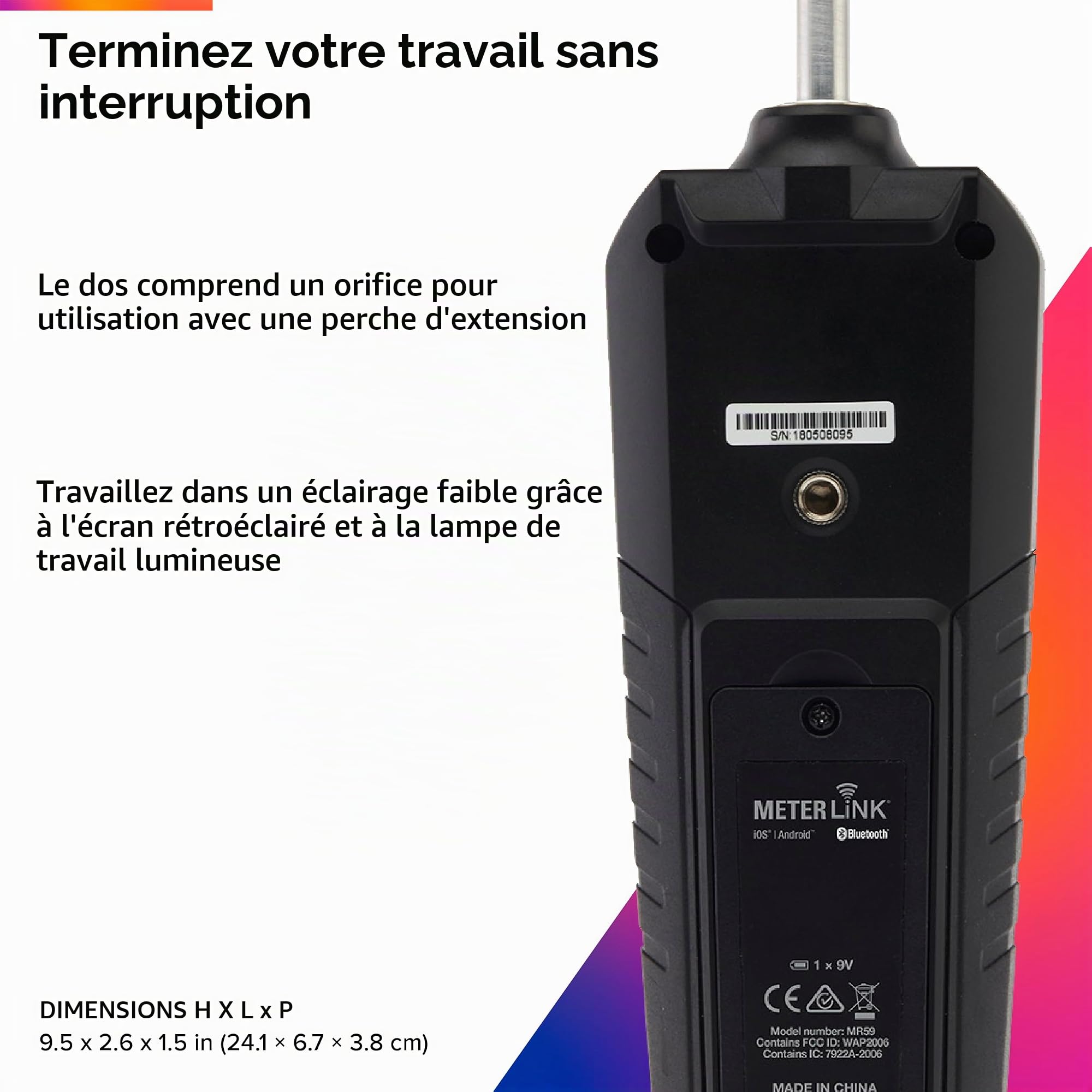 Flir MR59 Mesureur Humidité Sonde à Bille avec Bluetooth