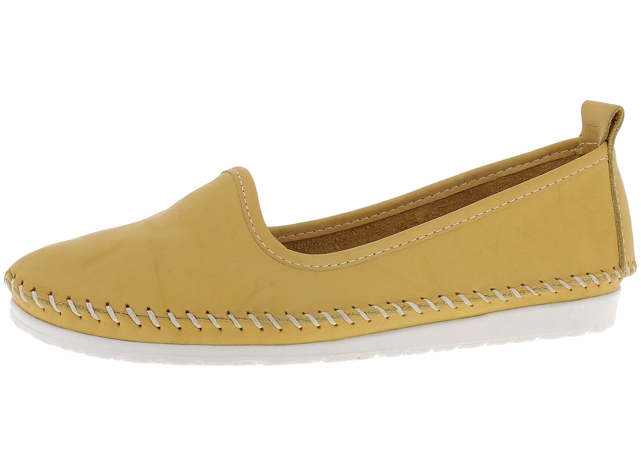 Andrea Conti Women's Slippers Loafer, Yellow, 7.5 UK