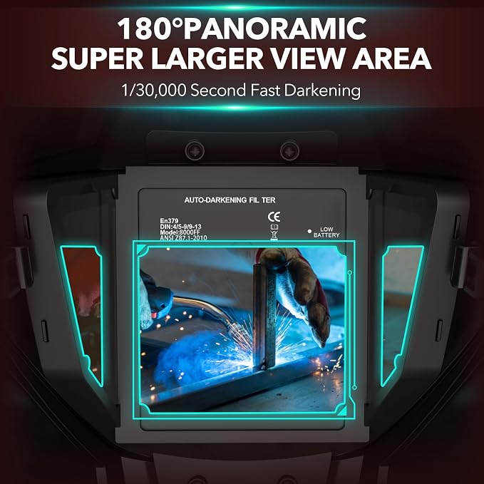Careta para soldar panorámica con oscurecimiento automático miniatura 4
