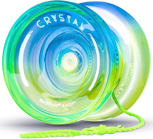 Vista 95 de MAGICYOYO Yoyos de doble propósito, paquete de 2, Yoyo de metal N11 y plástico Yo Yo K2 Crystal White Responsive Yo Yos para niños principiantes