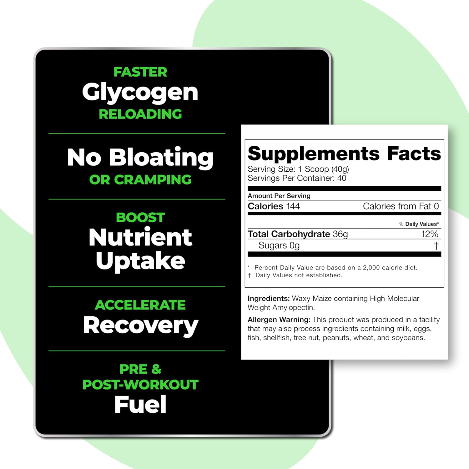 Species Nutrition Carbolyze Carbohydrate Powder Supplement, No Bloating or Cramping, High Molecular Weight Micronized Carb Powder Intra & Post Workout. Sugar Free. (Unflavored, 40 Servings)