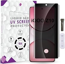 Advanced HD+ UV Privacy Tempered Glass Screen Protector for iQOO Z10 5G (6.77 Inch, Pack 1) Edge to Edge Coverage Anti-Spy/Anti-Peeping 9H Hardness Screen Guard with Installation Kit & Guide