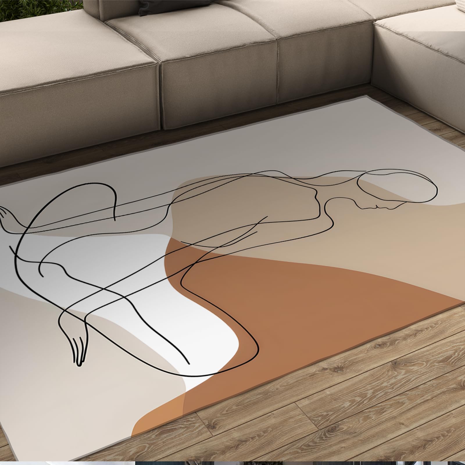 Tapis scandinave lavable et antidérapant pour entrée et séjour