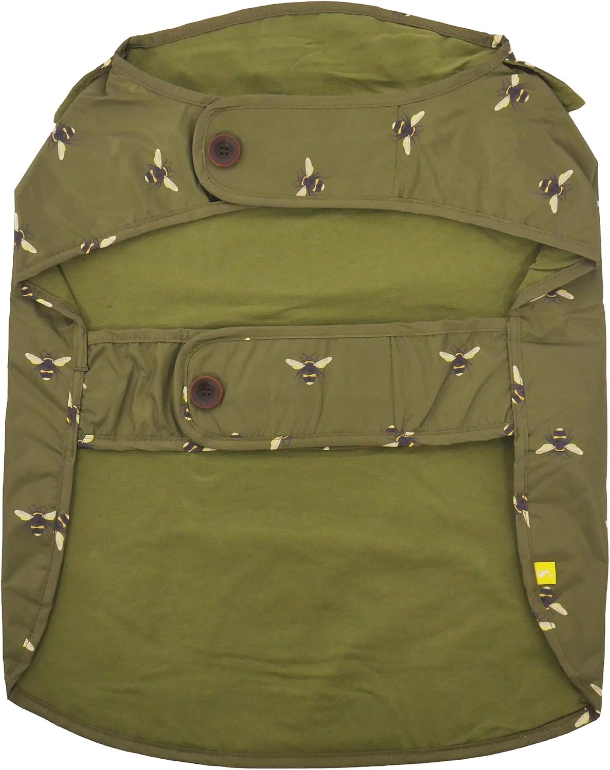 Joules Rosewood Khaki Bee Print Raincoat Small