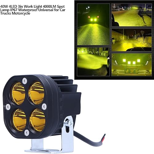Miniatura 3 de 4 luces LED de trabajo, luces LED antiniebla, 40 W, 4000 lm, lámpara de punto de 3 pulgadas, impermeable IP67, universal, para automóviles,