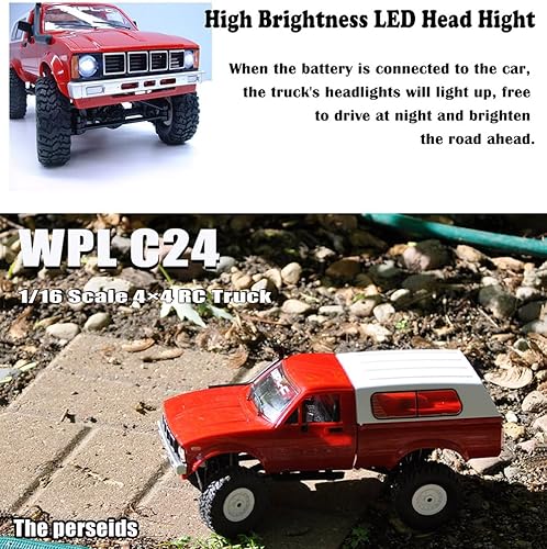 Miniatura 2 de The perseids RC Rock Crawler RC Trucks 4x4 Pickup 1:16 Auto de control remoto 2.4G Off-Road RC Crawler Semi Truck y Remolque Todo Terreno RTR