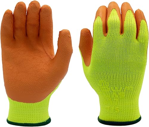 Miniatura 7 de Showa Atlas 300BL-09 - Guantes ajustados con palma de recubrimiento de goma natural, color negro, grandes (paquete de 12 pares), 300XL-10.RT