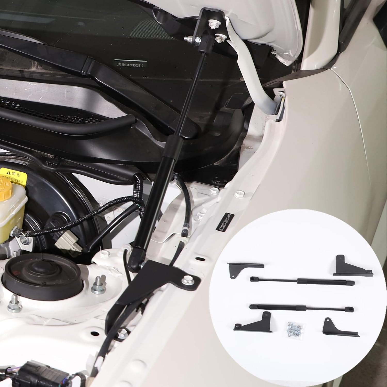 Engine Cover Shock Gas Lift Strut Compatible with Toyota 86 GR86 / Subaru BRZ ZD8 2022 2023 2024 Carbon Steel 2PCS,Car Hood Panel Damper Lift Supports Interior Accessories (Black)