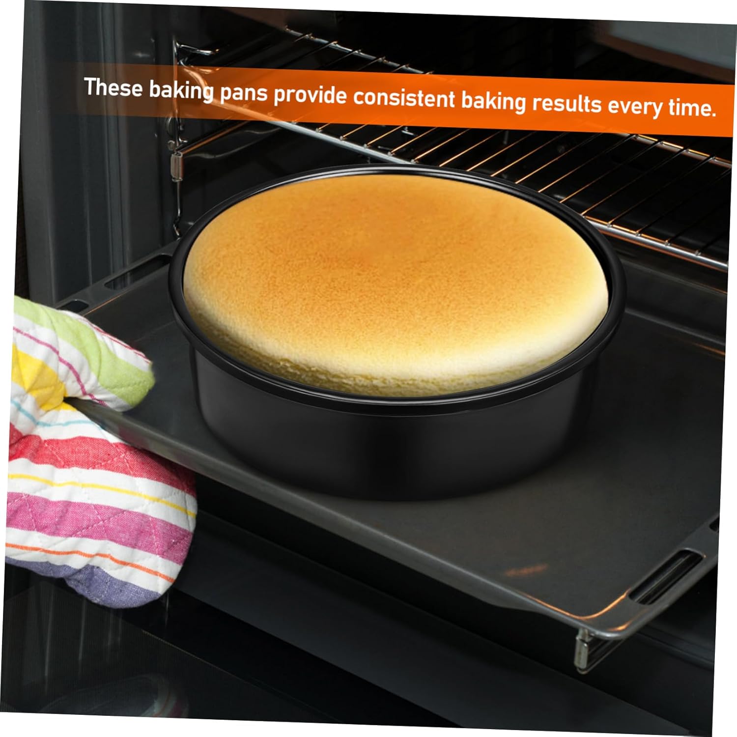 3pcs Nonstick Round Cake Pans with Parchment Paper Baking Molds for Versatile Cakes for Birthdays Weddings and Desserts Construction