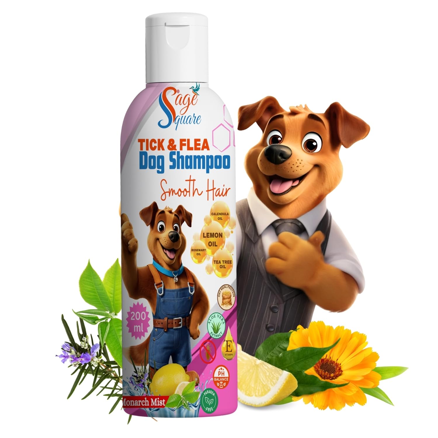 Curated visual reference: Picture Idea: Buy Sage Square Dog Shampoo Tick Flea Rid Your Dogs