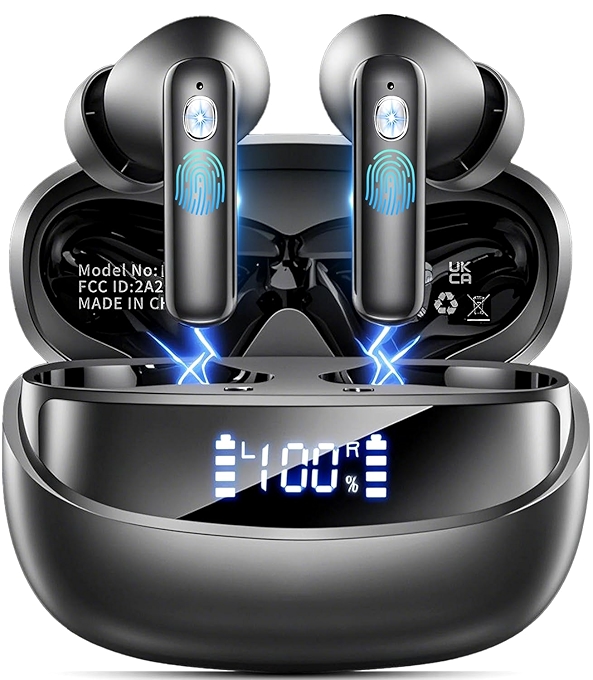 蓝牙无线耳机 45小时续航深度低音主动降噪IP7防水触控运动耳机