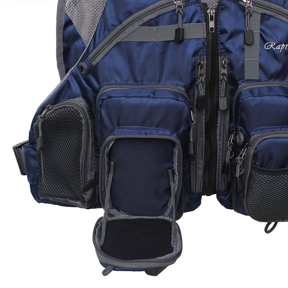 Raprance Fishing Vest for Men and Women Outdoor Activity Fly Bass Fishing Vest Backpack