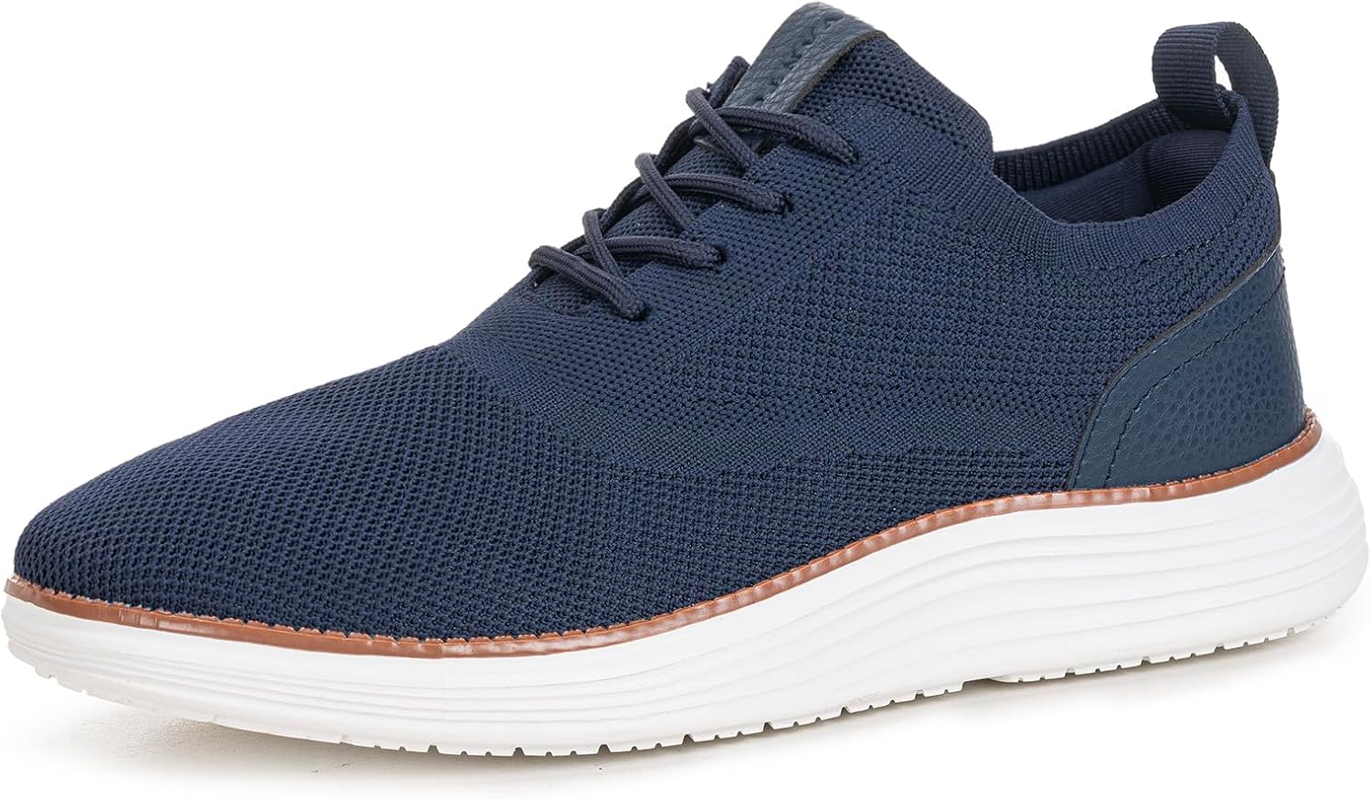 Vanto Men's KnitFlex Casual Dress Mesh Sneakers Oxfords Lace-Up Lightweight Casual Walking Shoes