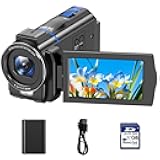 Video Camera Camcorder 4K, 48MP Cam Corder with IR Night Vision, 16X Zoom Vlogging Video for YouTube, 3.0