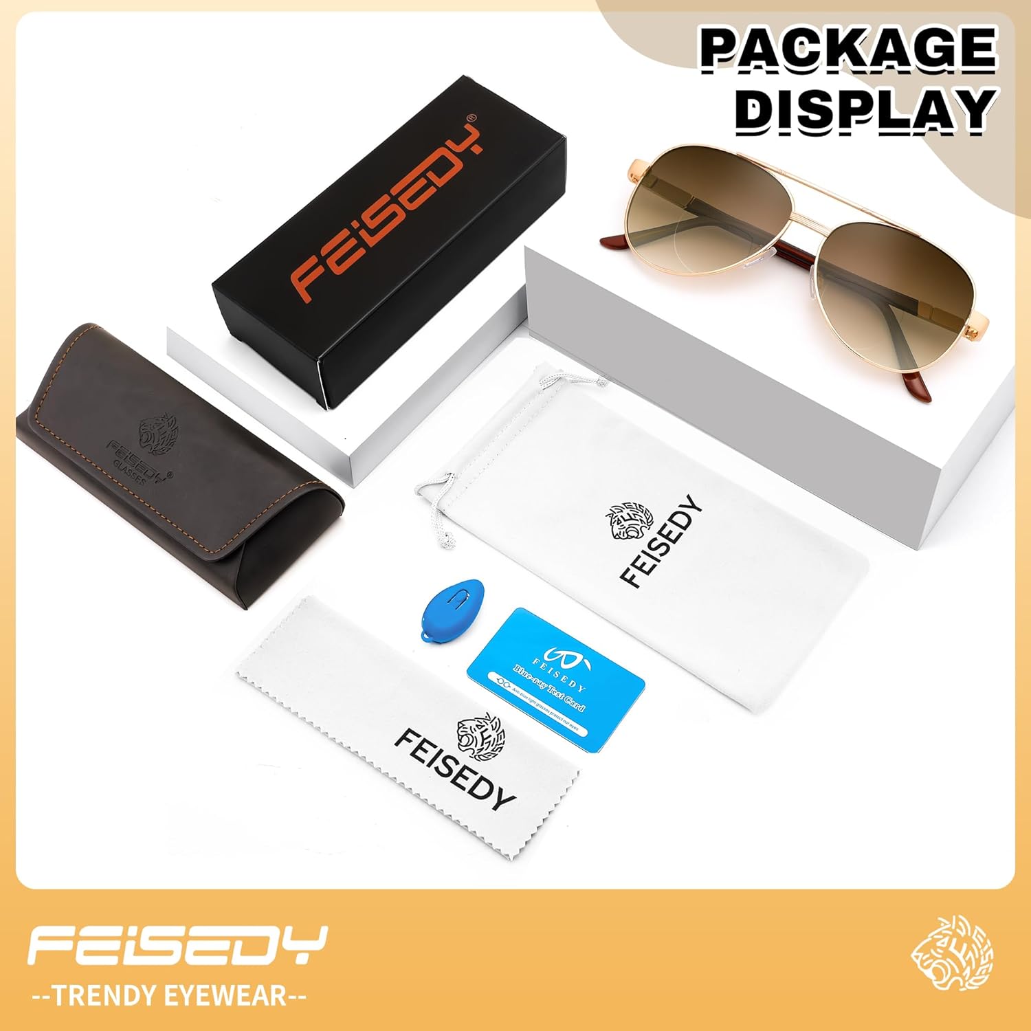 FEISEDY Metal Bifocal Reader Sunglasses for Men, Aviator Sun Readers with UV Protection, Anti Glare Reading Sunglasses B0335 - Image 6
