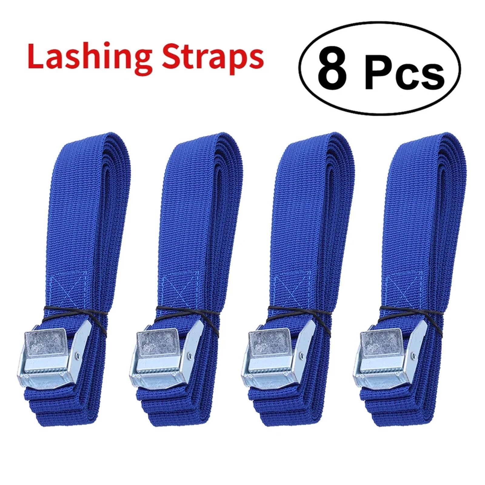 cinghia con fibbia, Cinghie di ancoraggio da 2,5 m con fibbia in nylon, cinghie a sgancio rapido for il fissaggio del carico sul tetto dell'auto, bagagli in movimento(6pc)