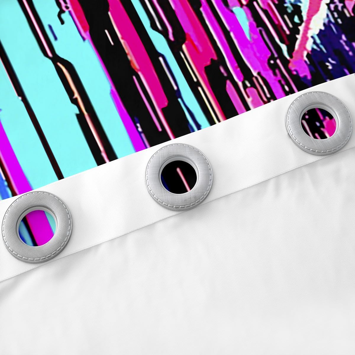 Sugar Skull Window Curtains,Trippy Mandala Style Curtains Colorful Lines Skeleton Window Treatment Curtain for Kids Teens Girls Boys Room Decor,Modern Black 2 Panels Set,38Wx45L