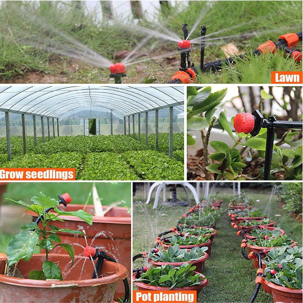 Garden Irrigation System,100ft /30M Micro Drip Irrigation Kit,DIY Plant Atomizing Nozzles Drippers Watering Drip Kit,Heavy Duty Tube Watering Tubing Hose Kit for Greenhouse,Flower Bed,Patio,Lawn : Patio, Lawn & Garden