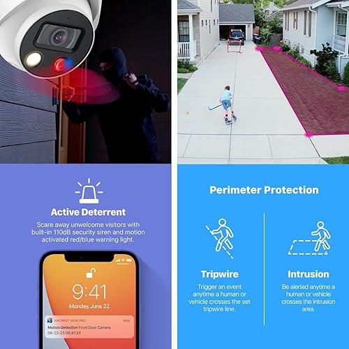 Miniatura 4 de Amcrest Cámara IP POE AI UltraHD 4K (8MP), 4K @30fps, visión nocturna a color de 98 pies F1.0, cámara de seguridad para exteriores, detección de