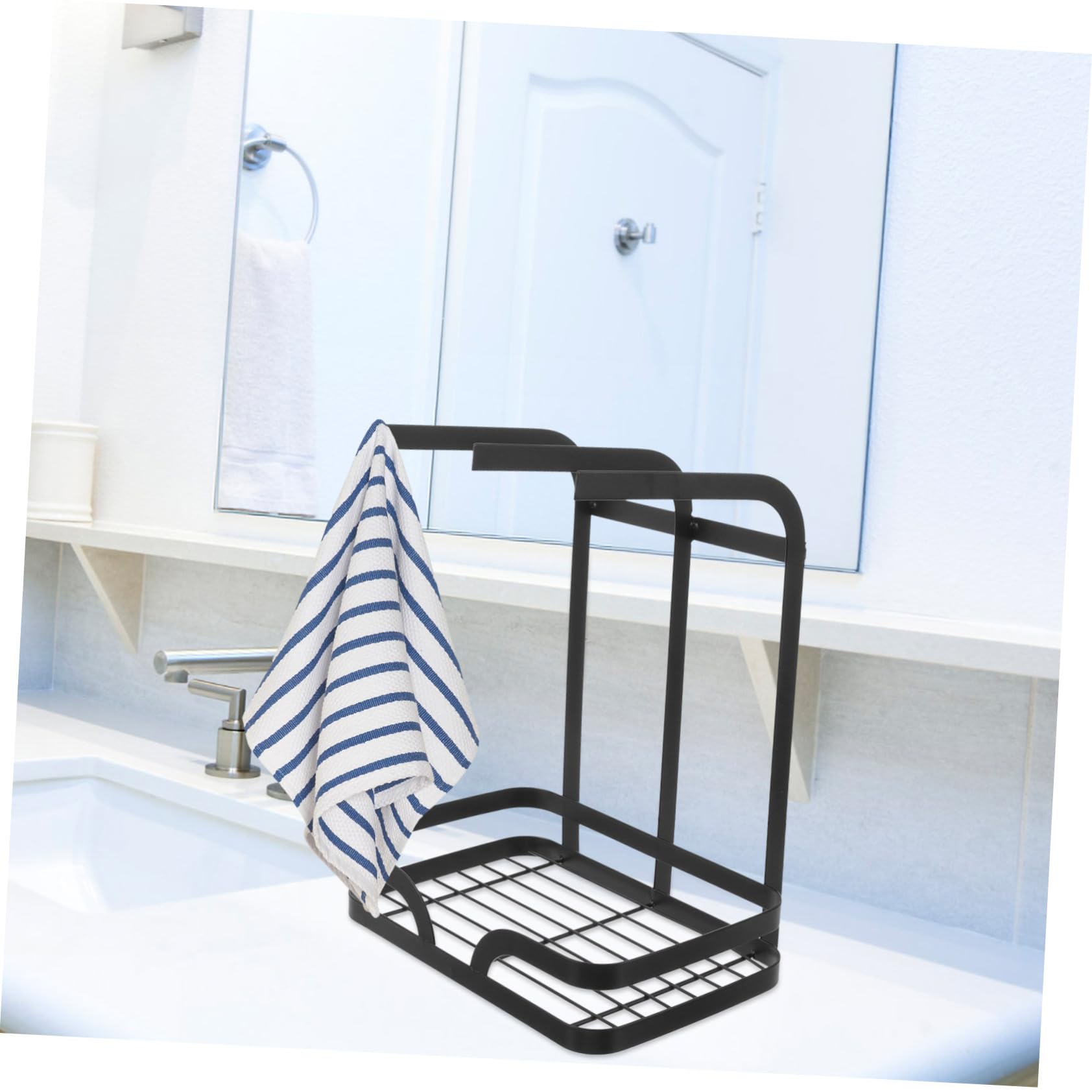 SHOWERORO Portasponda da Cucina Inossidabile Supporto Scolante per Spugne e Panni Accessorio Pratico per Lavello e Stoccaggio Utensili da Cucina