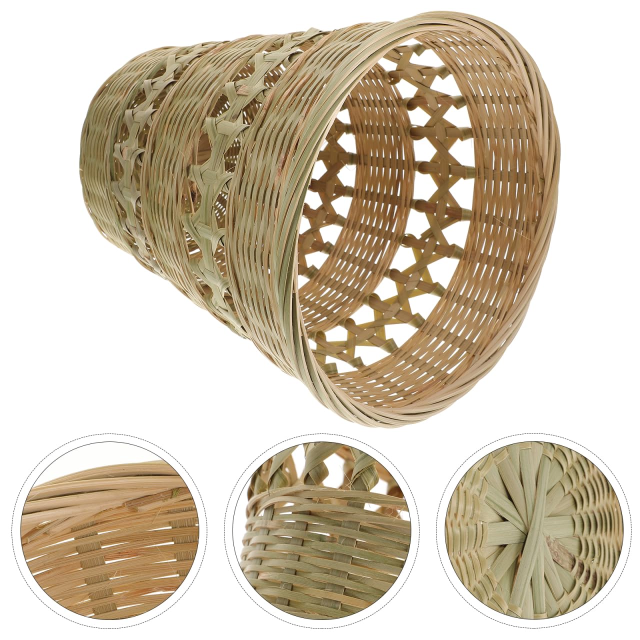 Retro Woven Storage Decor Manual Woven Wood Sundries Basket Accessories