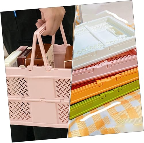 Miniatura 9 de Happyyami 4pcs Easter Egg Basket Folding Storage Bins Gardening Baskets for Harvesting Metal Shopping Basket Grocery Basket Storage Container for