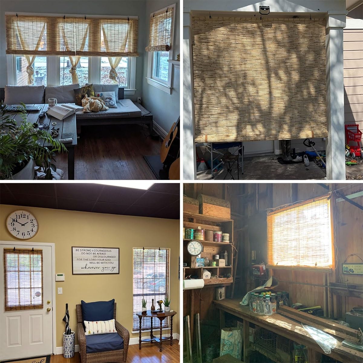 天然の葦のカーテン 葦簾日よけ 竹すだれ 巻き上げ目隠し ブラインド屋外、 遮光 窓すだれ 幅40-160cm 長さ70/90/11