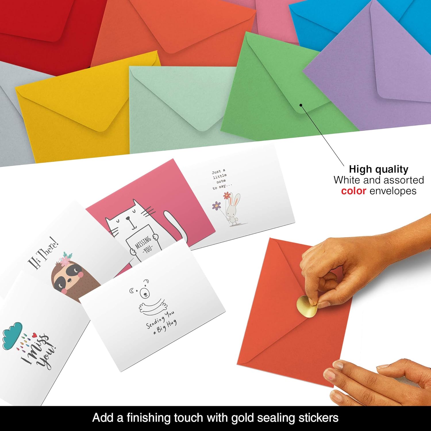 Dessie 30 Unique Thinking Of You Cards With Greetings Inside. Large Greeting Cards Boxed Set. 30 Different Designs - No Repetition. Assorted Color Envelopes, Gold Seals, Storage Box. : Office Products