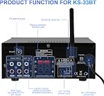 1000W Mini Amplificateur stéréo Bluetooth 5.0 Amplificateur d'alimentation audio, système de récepteur audio stéréo sans fil à deux canaux avec ou sans USB, SD, AUX