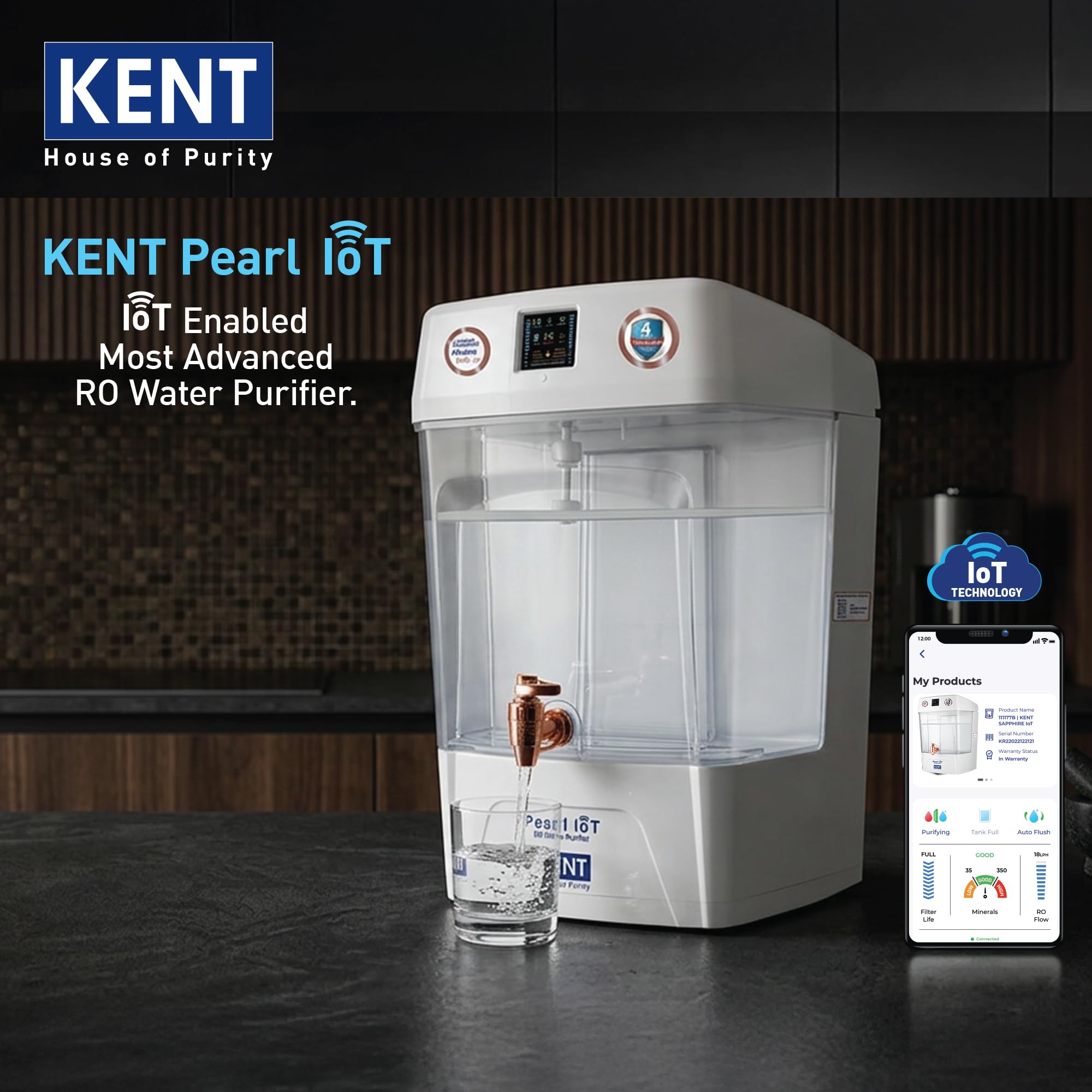 KENT Pearl IoT RO Water Purifier - Smart Filtration -2