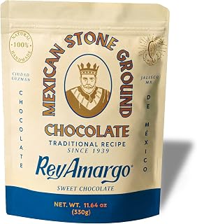 Rey Amargo Mexican Traditional Hot Chocolate Bag of 11.64 oz, Natural, Handmade, Vegan, Gluten Free, Kosher