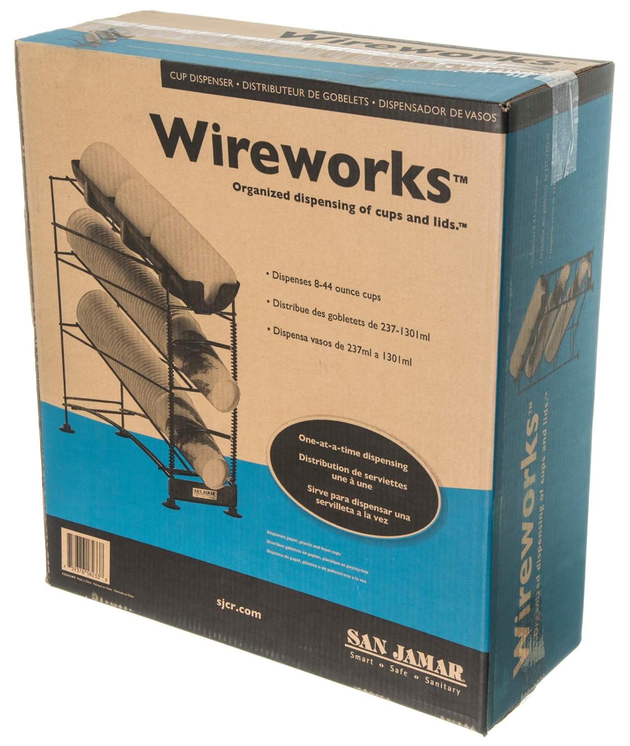 Exclusive Discount 70% Price CARLISLE FOODSERVICE PRODUCTS San Jamar C8503WF Wireworks 2 Tier Cup Dispenser with Lid Organizer Tray