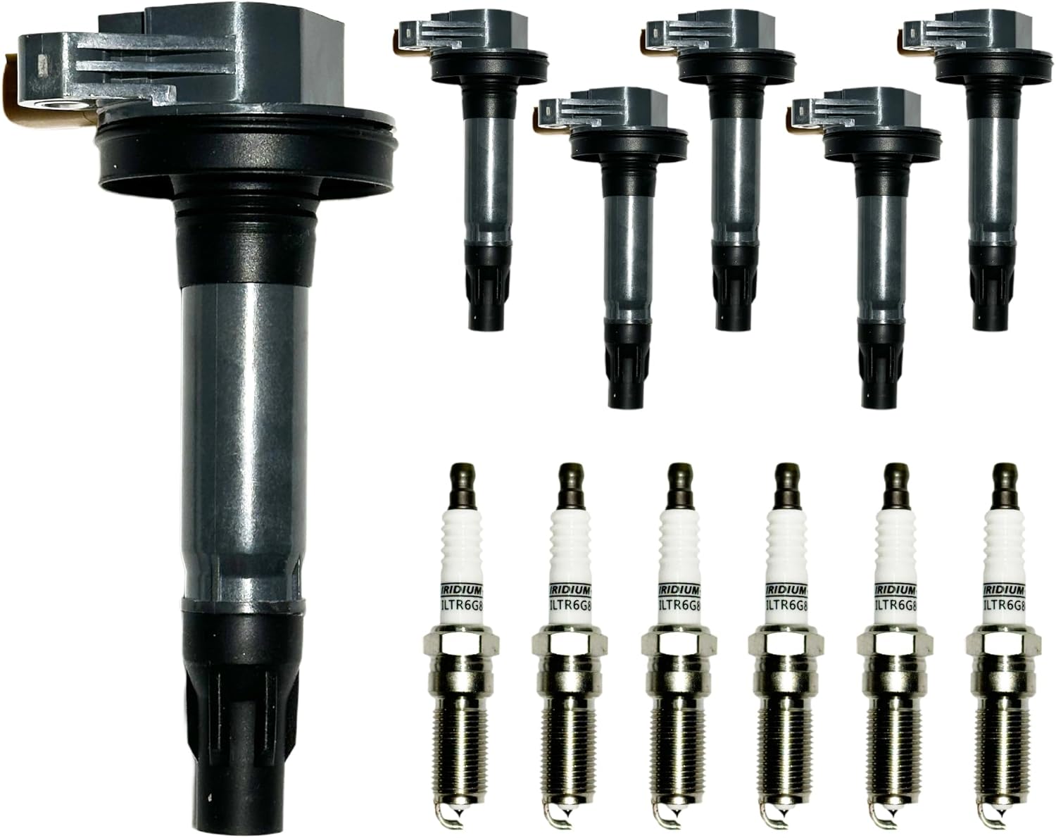 PLA01 Ignition Coils Pack with Spark Plugs for Ford 3.5T 2011-2016 F-150, 2013-2019 EXPLORER, 2015-2025 TRANSIT, 2013-2016 TAURUS, 2015-2017 EXPEDITION etc., OE# BL3Z12029A, BL3Z12029B, BL3Z12029C