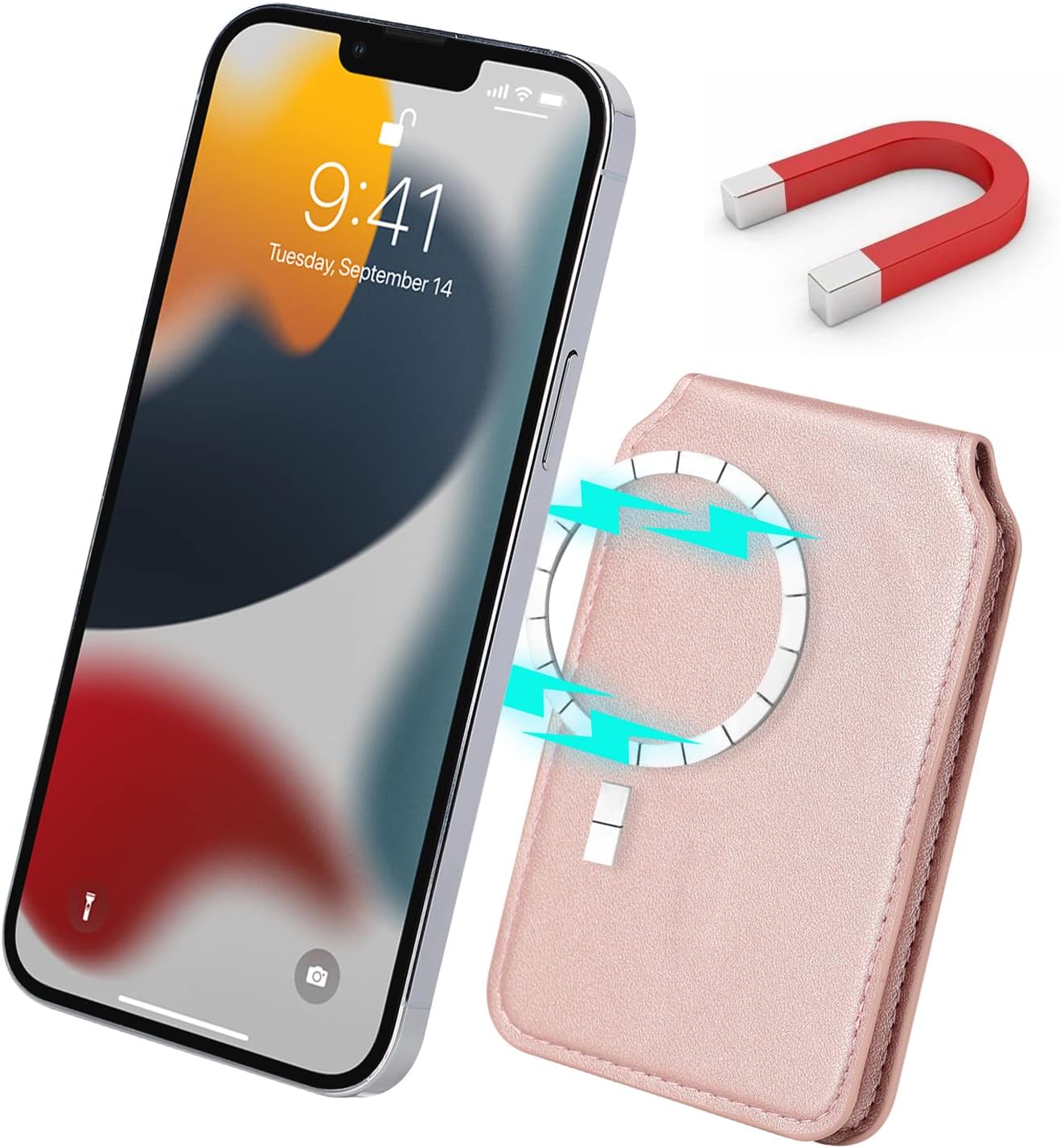 Cavor Compatible with Magsafe Wallet for Magnetic Wallet, Pink image 3