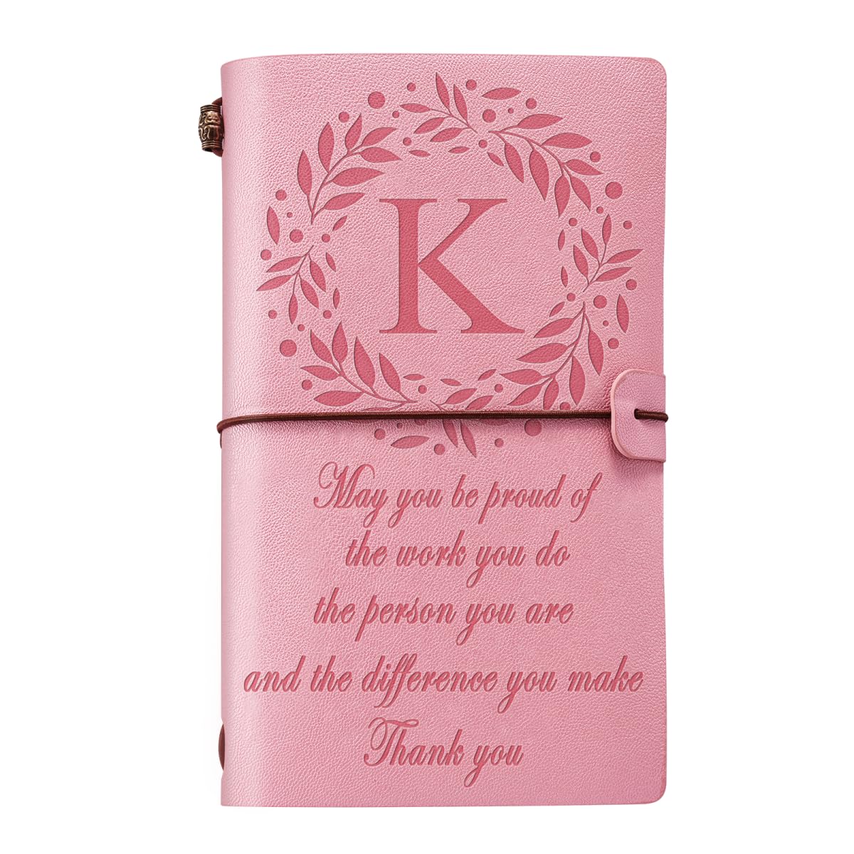 Cadeau de remerciement monogrammé Filten en cuir avec initiale inspirante